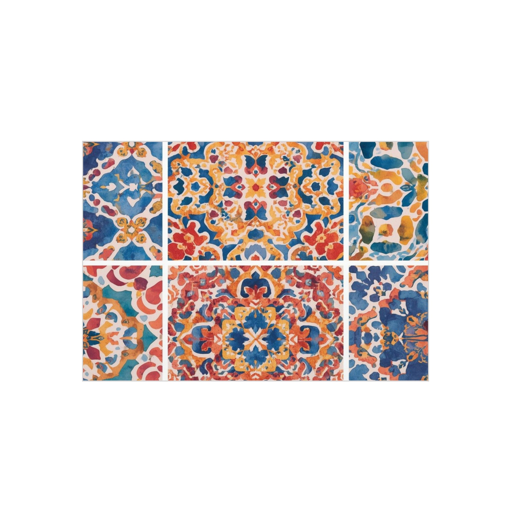 Colorful Foam Board Wall Art Tile Pattern Inspired Gift - Rosetta Creative Boutique